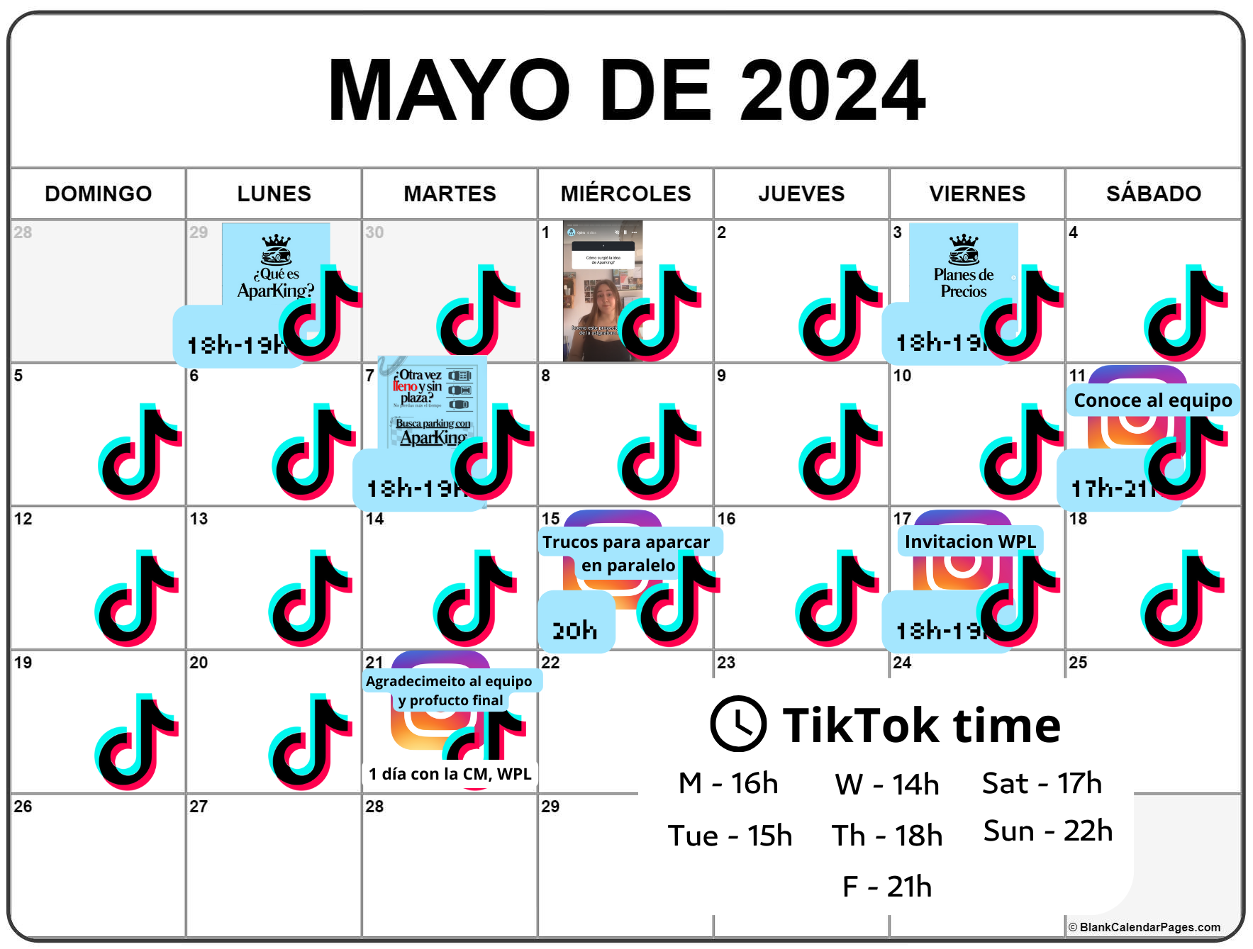 Calendario marketing